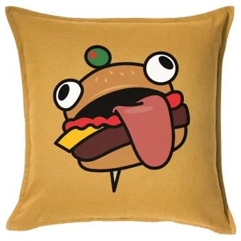 Fortnite Durr Burger, Sofa cushion YELLOW 50x50cm includes filling