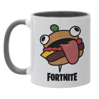 Fortnite Durr Burger, Κούπα χρωματιστή γκρι, κεραμική, 330ml