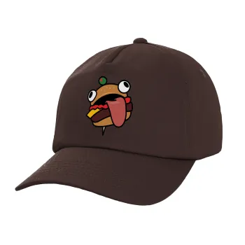 Fortnite Durr Burger, Adult Baseball Cap, 100% Cotton, Chocolate (COTTON, ADULT, UNISEX, ONE SIZE)