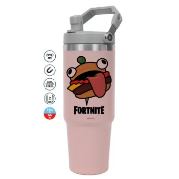 Fortnite Durr Burger, ΡΟΖ χρώματος Θερμός Ανοξείδωτο 890ml (30oz) με χερούλι