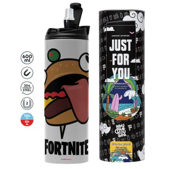Fortnite Durr Burger, Tumbler stainless steel GREY 600ml