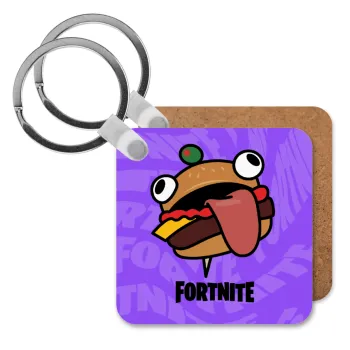 Fortnite Durr Burger, Μπρελόκ Ξύλινο τετράγωνο MDF