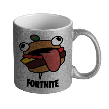 Fortnite Durr Burger, Κούπα Ασημένια Glitter που γυαλίζει, κεραμική, 330ml