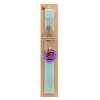 Easter Set, wooden keychain & aromatic flat Easter candle (30cm) (TURQUOISE)