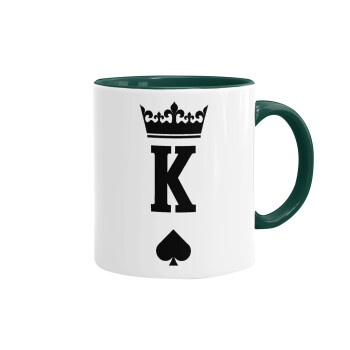 King, Mug colored green, ceramic, 330ml