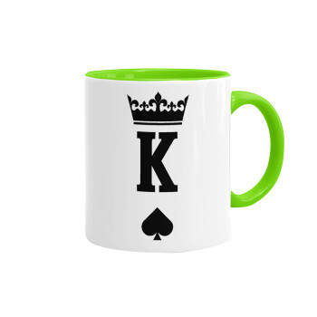 King, Mug colored light green, ceramic, 330ml