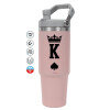 Pink color, 890ml (30oz) stainless Steel Tumbler with Handle