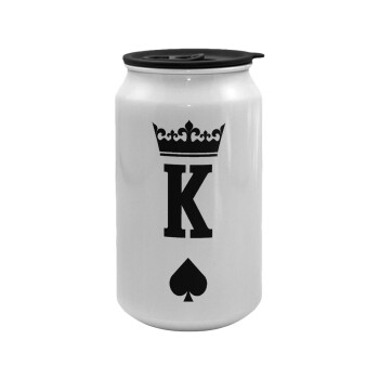 King, Κούπα ταξιδιού μεταλλική με καπάκι (tin-can) 500ml