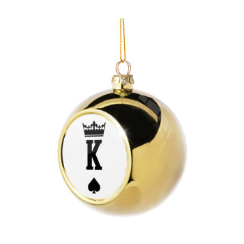 King, Χριστουγεννιάτικη μπάλα δένδρου Χρυσή 8cm