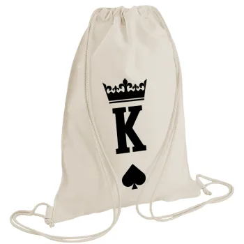 King, Backpack bag GYMBAG natural (28x40cm)