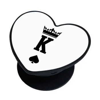 King, Phone Holders Stand  καρδιά Μαύρο Βάση Στήριξης Κινητού στο Χέρι