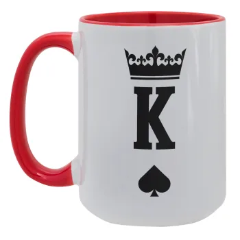 King, Κούπα Mega 15oz, κεραμική Κόκκινη, 450ml