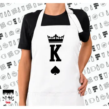 King, Ποδιά μακριά Σεφ ολόσωμη με τσέπες white (ΕΝΗΛΙΚΩΝ)