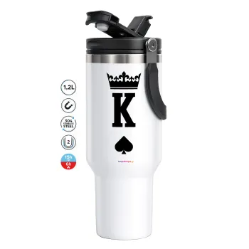 King, Mega Stainless steel Tumbler with lid, double wall 1,2L