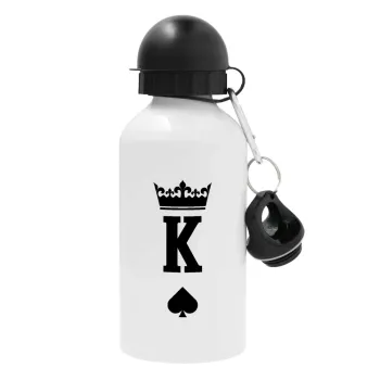 King, Μεταλλικό παγούρι νερού, Λευκό, αλουμινίου 500ml