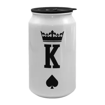 King, Κούπα ταξιδιού μεταλλική με καπάκι (tin-can) 500ml