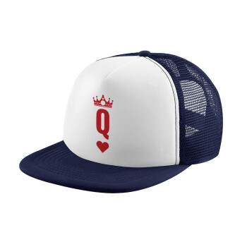 Queen, Καπέλο Soft Trucker με Δίχτυ Dark Blue/White 