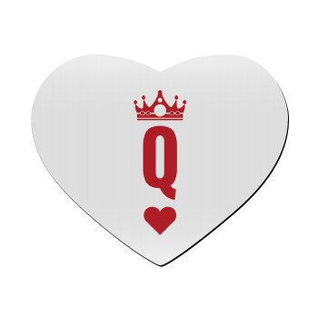 Queen, Mousepad καρδιά 23x20cm