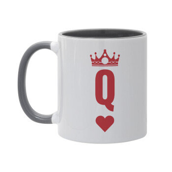 Queen, Mug colored grey, ceramic, 330ml