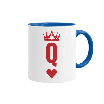 Queen, Mug colored blue, ceramic, 330ml