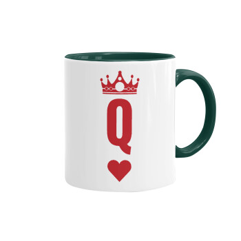Queen, Mug colored green, ceramic, 330ml