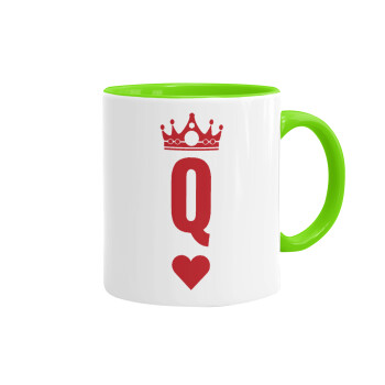 Queen, Mug colored light green, ceramic, 330ml