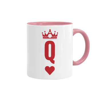 Queen, Mug colored pink, ceramic, 330ml