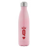 Μεταλλικό παγούρι θερμός Ροζ Ιριδίζον (Stainless steel), διπλού τοιχώματος, 500ml