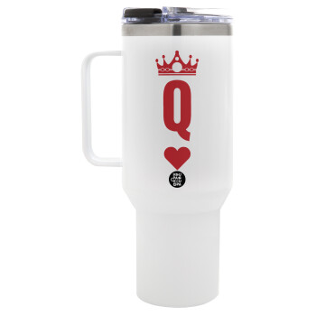Queen, Mega Stainless steel Tumbler with lid, double wall 1,2L