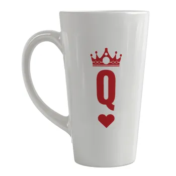 Queen, Κούπα κωνική Latte Μεγάλη, κεραμική, 450ml