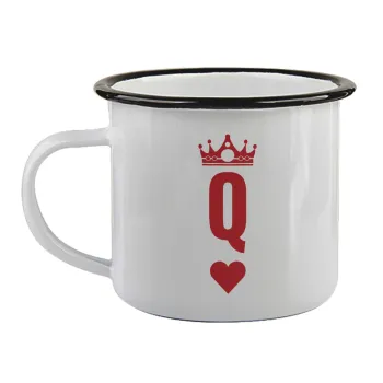 Queen, Κούπα εμαγιέ με μαύρο χείλος 360ml