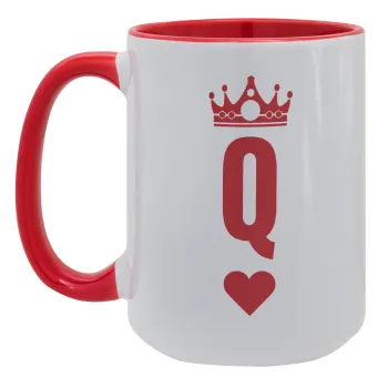Queen, Κούπα Mega 15oz, κεραμική Κόκκινη, 450ml