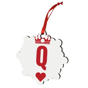 Queen, Στολίδι Χριστουγεννιάτικο στολίδι snowflake ξύλινο 7.5cm