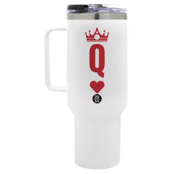 Queen, Mega Stainless steel Tumbler with lid, double wall 1,2L