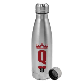 Queen, Metallic water bottle, stainless steel, 750ml