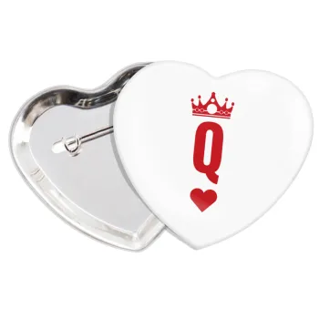 Queen, Κονκάρδα παραμάνα καρδιά (57x52mm)