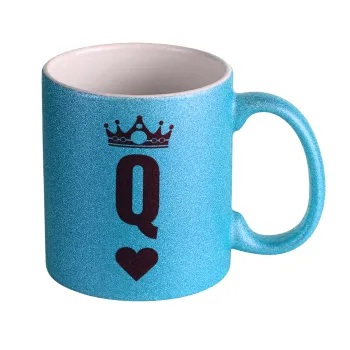 Queen, Κούπα Σιέλ Glitter που γυαλίζει, κεραμική, 330ml