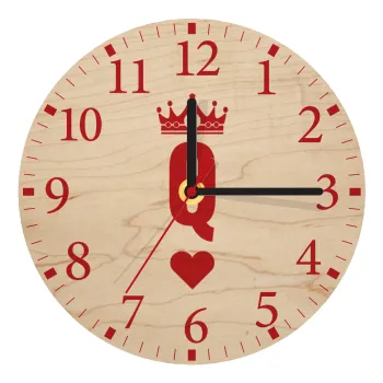 Queen, Ρολόι τοίχου ξύλινο plywood (20cm)