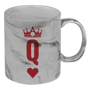 Queen, Κούπα κεραμική, marble style (μάρμαρο), 330ml