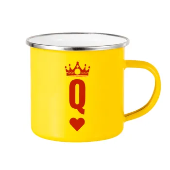 Queen, Κούπα Μεταλλική εμαγιέ Κίτρινη 360ml