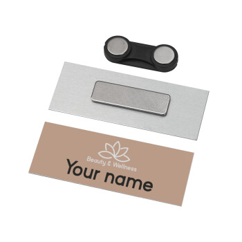 Spa Beauty & Wellness, Name Tags/Badge Metal με μαγνήτη ασφαλείας (65x25mm)