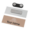 Name Tags/Badge Metal με μαγνήτη ασφαλείας (65x25mm)