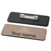 Name Tags/Badge Leather Round Pin/Safety  (82x31mm)