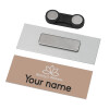 Name Tags/Badge Metal  με μαγνήτη ασφαλείας (65x25mm)