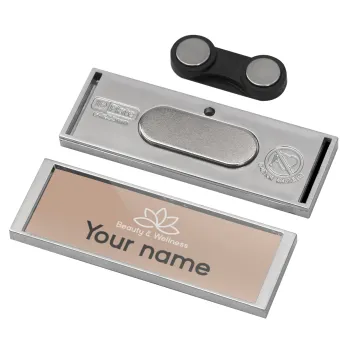 Spa Beauty & Wellness, Name Tags/Badge Silver με μαγνήτη ασφαλείας