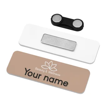 Spa Beauty & Wellness, Name Tags/Badge Plexiglass με μαγνήτη ασφαλείας (75x25mm)