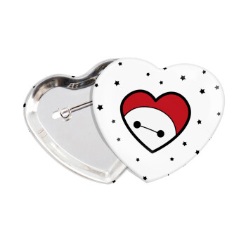 Baymax heart, Κονκάρδα παραμάνα καρδιά (57x52mm)