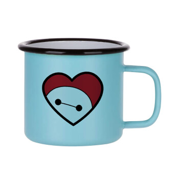 Baymax heart, Κούπα Μεταλλική εμαγιέ ΜΑΤ σιέλ 360ml