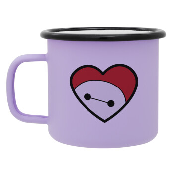 Baymax heart, Κούπα Μεταλλική εμαγιέ ΜΑΤ Light Pastel Purple 360ml