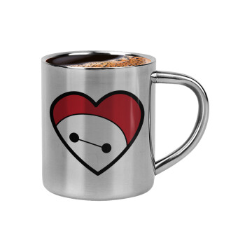 Baymax heart, Double-wall metal cup for espresso (220ml)